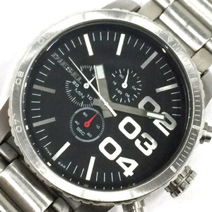 ディーゼル クォーツ 腕時計 メンズ ブラック文字盤 DZ-4209 未稼働品 ファッション小物 純正ブレス DIESEL