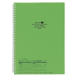 4903419325008 ツイストリングノート　Ｂ5　黄緑 事務用品 ノート・手書き伝票 ノート リヒトラブ N-1608-6