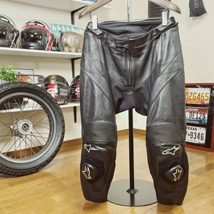 ☆Alpinestars アルパインスターズ MISSILE ミサイル レザーパンツ ショート ブラック/52（ウエスト80~86cm）バイク スポーツ レーシング