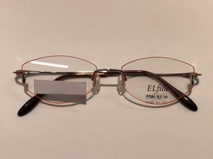 S1 HOYA ELfille FL011H ホヤ エルフィーレ ツーポイント ナイロール メガネフレーム めがね 眼鏡 日本製 未使用 即決あり 送料無料 MG300