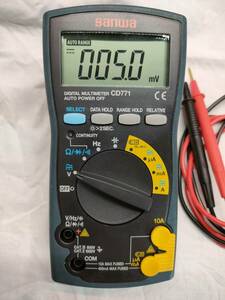 SANWA（三和電気計測器）バックライト付きデジタルマルチメータ　CD771