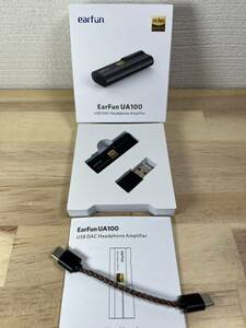 【一円スタート】EarFun UA100 HiFi USB DAC ヘッドホンアンプ 32bit/768kHz DSD 512ハイレゾ対応/3.5mm 4.4mm「1円」URA01_3041