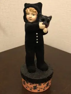 ビンテージ　ハロウィン　クロネコ　黒猫　スカル　人気　レトロ  ホラー