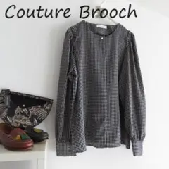Couture Brooch クチュールブローチ　シフォン　シャツ　千鳥柄