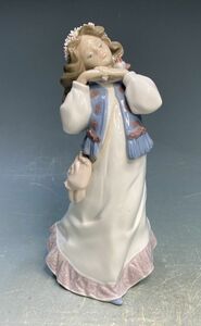 LLADRO「フィギュリン　夏の夢」 リヤドロ 陶器人形 置物 女の子 元紙箱 高24.5cm 06401 y18432500