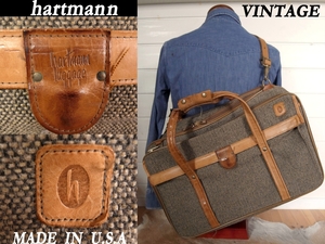 ビンテージ hartmann ハートマン VINTAGE ツィード TWEED ショルダーバッグ USA アメリカ製 luggage ラゲッジ RRL ガーメンツ porterモデル