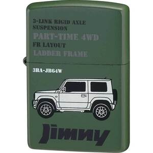 ジッポー スズキ ジムニー JIMNY JB64W JB64W 四駆 マットラッカーグリーン＆ギフトボックスセット（オイル＋フリント+BOX）