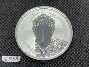 31.1グラム 2021年 (新品) コング「ハシビロコウ」純銀 1オンス 銀貨