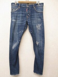 k6617：イタリア製 DSQUARED2(ディースクエアード) ダメージウォッシュ加工ストレッチスキニーデニムパンツ 48 SEXY TWIST JEAN：5