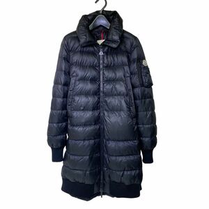 ♪ MONCLER モンクレール CHAMBLY GIUBBOTTO シャンブレイ ダウンジャケット ロング コート ワッペン ナイロン レディース サイズ1