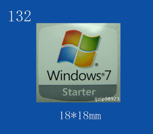即決132【 Windows 7 Starter 】エンブレムシール追加同梱発送OK■ 条件付き送料無料 未使用