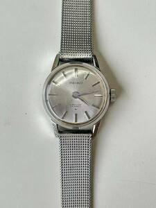 M-5893 【同梱不可】980円～ 中古品　SEIKO/セイコー　Special　21石　シルバー文字盤　手巻き　レディース　腕時計