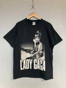 ★LADY GAGA レディーガガ THE BORN THIS WAY BALL Tシャツ L ブラック 2012 ミュージシャン GILDAN