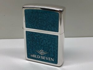 8【未使用品】マイルドセブン MILDSEVEN メビウス マイセン マーブル系 ブルー ZIPPO ジッポ 懸賞品 喫煙具 コレクション 本体のみ