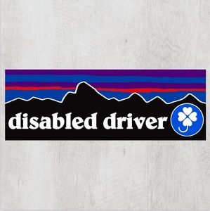 P【disabled driver】クローバーマークマグネットステッカー