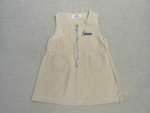 familiar ファミリア★女の子刺繍 可愛いジャンパースカート ベロア地 110cm