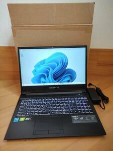 【美品】GIGABYTE G5 MD Core i5 11400H/メモリ 16GB/SSD 512GB/RTX3050/15.6型 非光沢/Win11/office 22年7月製