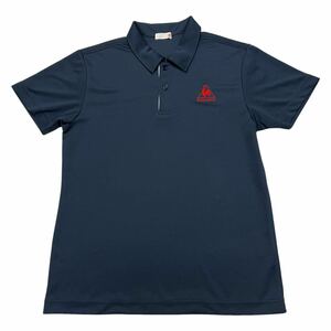 le coq sportif ルコックスポルティフ ポロシャツ 半袖シャツ 吸汗速乾 UVカット ネイビー M