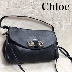 Chloe クロエ リボン ストーン リリィ ポシェット ショルダーバッグ クロスボディ サコッシュ