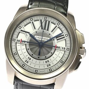 カルティエ CARTIER W7100005 カリブル ドゥ カルティエ K18WG セントラルクロノグラフ 手巻き メンズ _792386