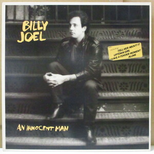 BILLY JOEL-An Innocent Man (Dutch オリジナル LP+インナー/宣伝ステッカー付きマット