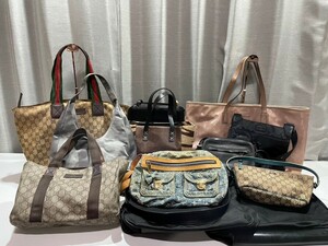 【まとめ売り】ブランドバッグ 12点セット GUCCI PRADA ETRO LOUIS VUITTON ハンドバッグ ショルダーバッグ 鞄 