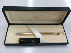 ■5107 CROSS クロス 1/20 10KT GOLD FILLED ボールペン ツイスト式 ゴールドカラー 筆記未確認 箱あり(商品の箱か不明)
