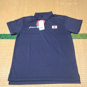 Asics 日本代表 Japan ボタンダウンシャツ サイズM ポロシャツ 世界陸上 陸上 アシックス