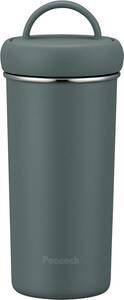 新品 送料無 ピーコック マグボトル 水筒 400ml 保温 保冷 タンブラーボトル 広口 ハンドル マグボトル スレートブルー AEB-40 ASL グレー