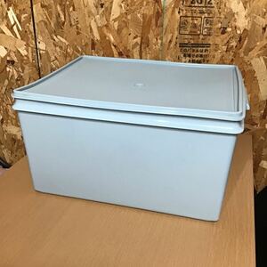 KT262】タッパーウェア 水色　幅約45㎝×高さ約24㎝×奥行き約38㎝　Tupperware 衣装ケース 