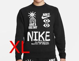 【NIKE】スウェット HAVE A NIKE DAY 黒 XL 新品 正規品 / ナイキ ラグラン トレーナー パーカー ジャージ ビッグロゴ ブラック