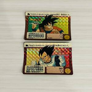 ドラゴンボール カードダス B-7 B-8 キラカード 2枚セット 孫悟空 ベジータ 1991年 Dragonball carddass Vegeta Son Goku set vintage