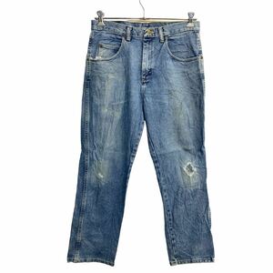 Wrangler デニムパンツ W33 ラングラー ブルー コットン メキシコ製 古着卸 アメリカ仕入 2401-86