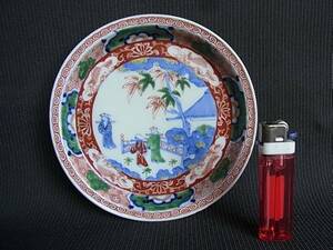 【L1904】古陶　色絵　皿　成化年製　飾り皿