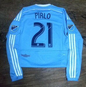 値下げ交渉 2015年 ニューヨーク・シティFC #21 ピルロ 長袖 adidas 検) MLS NEW YORK CITY PIRLO AUTHENTIC SHIRT L/S ITALY イタリア代表