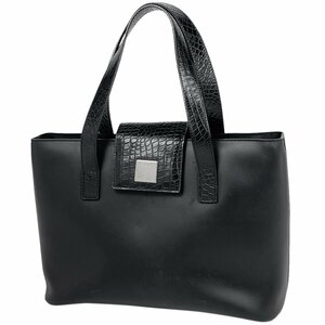 セリーヌ CELINE ロゴ ハンドバッグ トートバッグ ハンドバッグ レザー ブラック レディース 【中古】