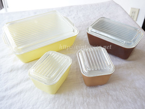 【店舗移転　在庫処分セール】オールドパイレックス OLD PYREX　レフリジレーター リフ 4個 セット　5111501 参考上代\19000-