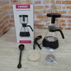 3223PB24【美品】HARIO(ハリオ) Electric Coffee Syphon 3杯用 実用容量360mL ブラック 電気式 サイフォン コンパクト HARIO Glass ECA-3-B