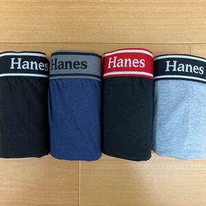 LL ③ヘインズ Hanes ボクサーパンツ ボクサーブリーフ4枚 前閉じ メンズ 紳士 アンダーウェア インナー 肌着 下着 男子 中学生 高校生