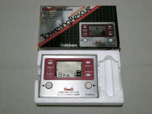 学研 LCD CARD GAME 「タワーリングレスキュー」 元箱付き Gakken（携帯ゲーム、ゲームウオッチ）