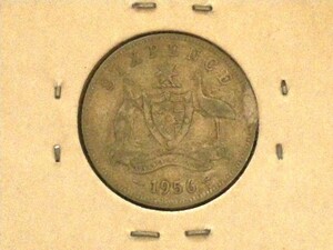 ◆オーストラリア◆6ペンス(pence)銀貨■1956年/Australia 1956 6Pence ElizabethⅡ silver coin