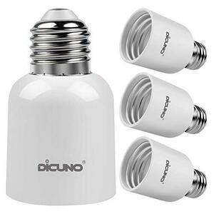 DiCUNO E26→E39 口金変換アダプター 電球ソケット 最大仕事率300w 165度耐熱　4個セット