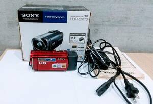 #Y9117【美品/稼働品】　SONY　ソニー　Handycam　ハンディカム　ビデオカメラ　HDR-CX170 RED　レッド