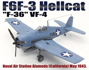 1/144 完成品 F6F-3 ヘルキャット「F-36」VF-4 アラメダ海軍航空基地（カリフォルニア州）1943年