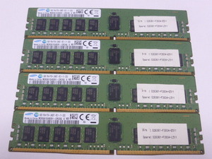 メモリ サーバーパソコン用 Samsung DDR4-2400 (PC4-19200) ECC Registered 8GBx4枚 合計32GB 起動確認済です M393A1G40EB1-CRC0Q①