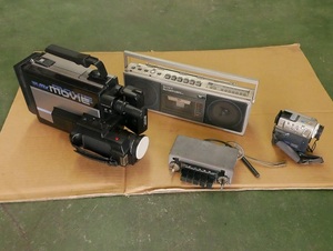 ソニーハンディーカムDCR-PC5　ラジカセCSF-10　シャープマイビデオ　古いカーラジオ