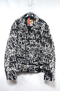 新品 (Supreme×COMME des GARCONS×Schott) Painted Perfecto シュプリーム×コムデギャルソン×ショット レザーライダースジャケット XL