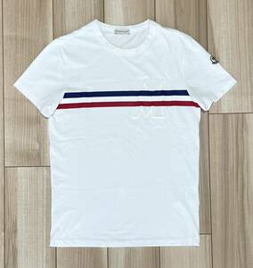 ［新品同様］モンクレール　トリコロール　ロゴTシャツ　ホワイト　XS