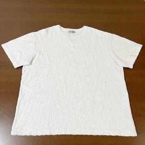 【極美品】DIOR ディオール オブリーク ジャガード パイル Tシャツ size XXL ホワイト メンズ