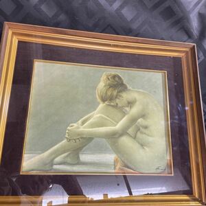 ALDO FORNONI『裸婦』油彩　複製　人物画 額装 額縁 複製画 絵画